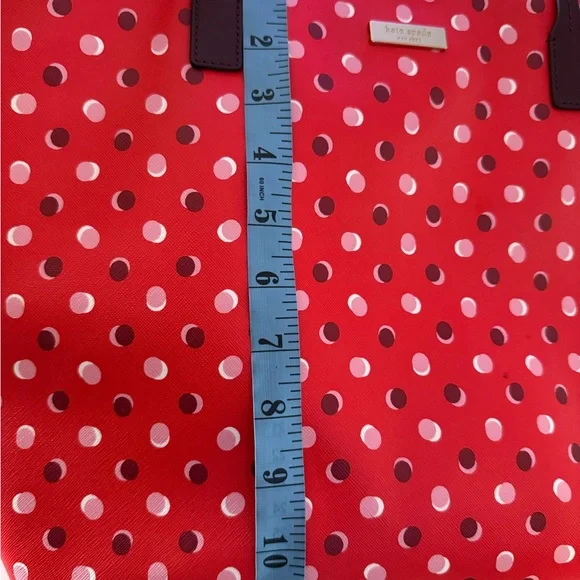 Kate spade Red Polka Dot Tote Bag no callouts only used a few times - Picture 13 of 13